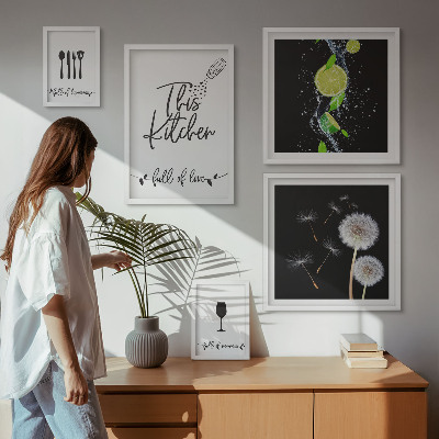 Set om 5 tavlor Köksinspirationer med kärlek