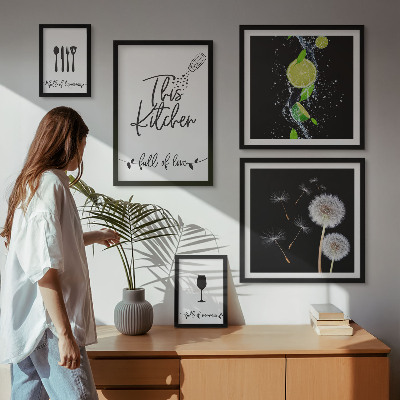 Set om 5 tavlor Köksinspirationer med kärlek