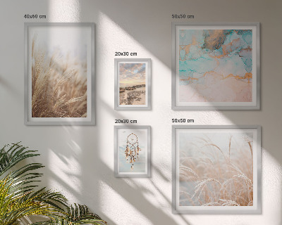 Tavelvägg med 5 tavlor Naturliga boho etnolandskap
