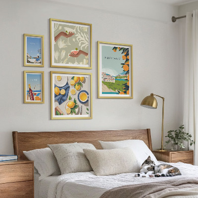 Tavelvägg med 5 tavlor Italienska helgdagar Amalfi Capri