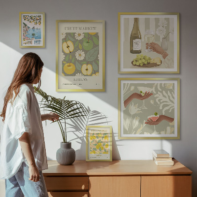 Väggdekoration tavelset Atmosfäriska illustrationer från 1970-talet