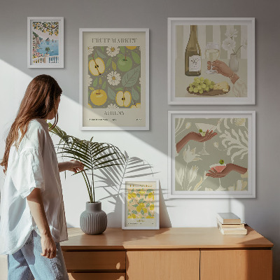 Väggdekoration tavelset Atmosfäriska illustrationer från 1970-talet