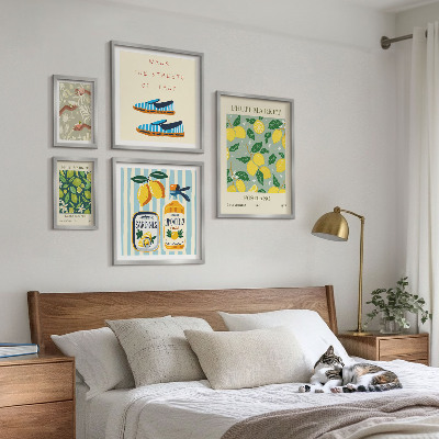 Väggdekoration tavelset Fruktiga vintageinspirationer