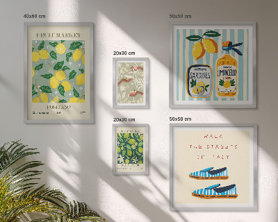 Väggdekoration tavelset Fruktiga vintageinspirationer
