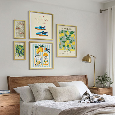 Väggdekoration tavelset Fruktiga vintageinspirationer