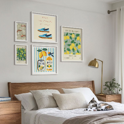 Väggdekoration tavelset Fruktiga vintageinspirationer