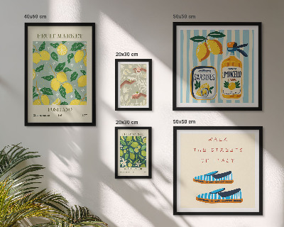 Väggdekoration tavelset Fruktiga vintageinspirationer