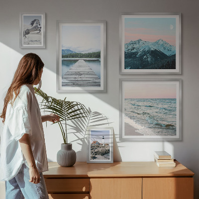 Väggdekoration tavelset Naturlandskapsdekorationer