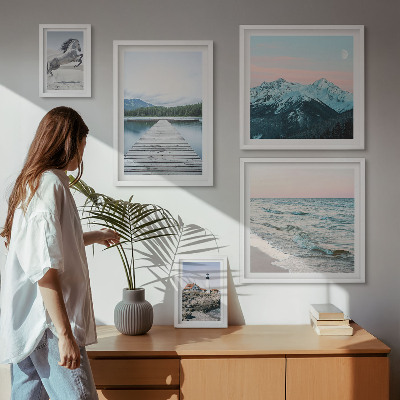 Väggdekoration tavelset Naturlandskapsdekorationer