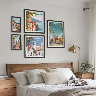 Europeiska städers arkitektur set om 5 tavlor