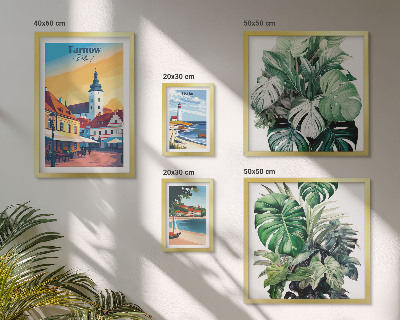 Väggdekoration tavelset Polska kuststädernas flora