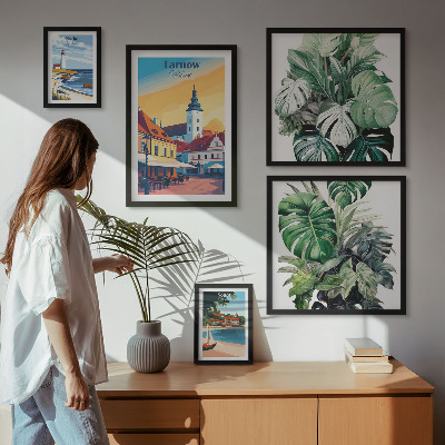 Väggdekoration tavelset Polska kuststädernas flora