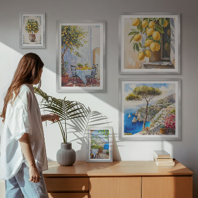 Väggdekoration tavelset Citrusinspirationer sol