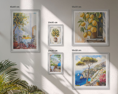 Väggdekoration tavelset Citrusinspirationer sol
