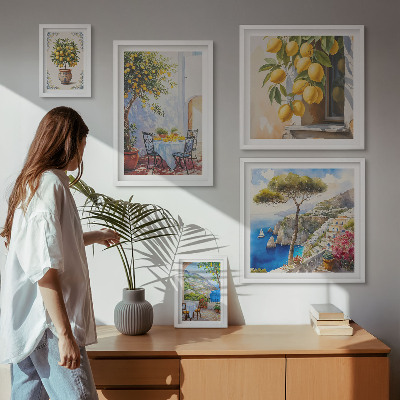Väggdekoration tavelset Citrusinspirationer sol