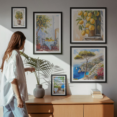 Väggdekoration tavelset Citrusinspirationer sol