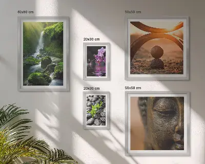 Naturens harmoni minimalistisk set om 5 tavlor