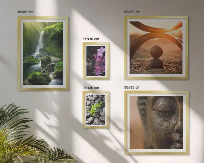 Naturens harmoni minimalistisk set om 5 tavlor