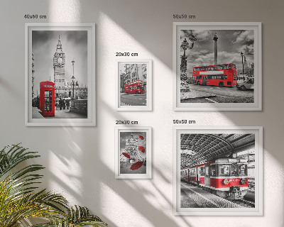 Set om 5 tavlor Londonmotiv med accenter