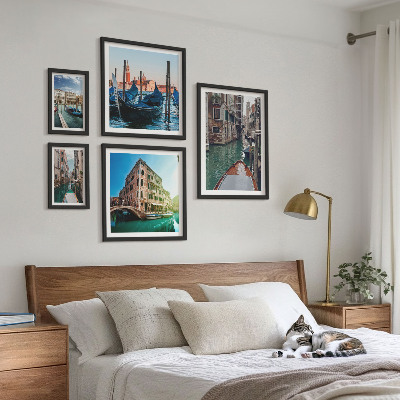Väggdekoration tavelset Venedigs kanalers gondoler charm