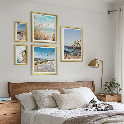 Väggdekoration tavelset Strandlandskap vid havet