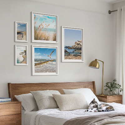 Väggdekoration tavelset Strandlandskap vid havet