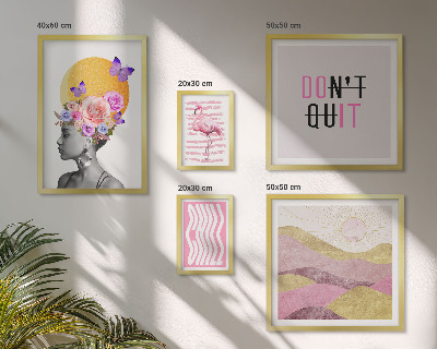 Väggdekoration tavelset Inspirationer till blommor i boho-stil