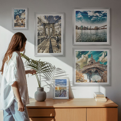 Väggdekoration tavelset Stadsbroar och strukturer