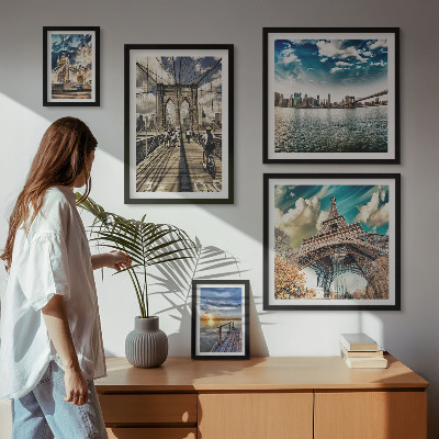 Väggdekoration tavelset Stadsbroar och strukturer