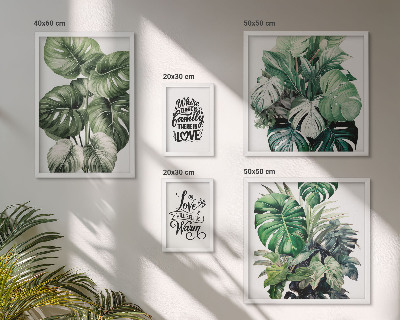 Väggdekoration tavelset Växtmotiv boho citat