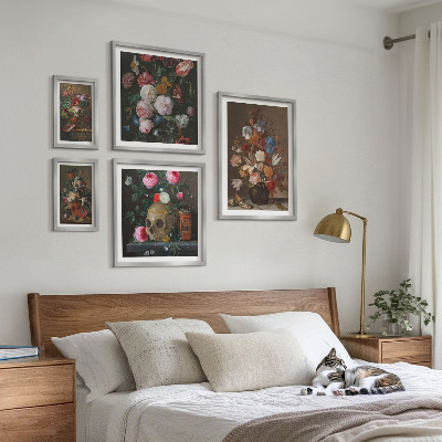 Väggdekoration tavelset Klassiska blomkompositioner