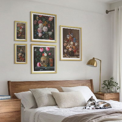 Väggdekoration tavelset Klassiska blomkompositioner