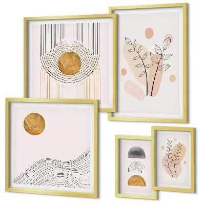 Minimalistiska växttavlor set om 5 st