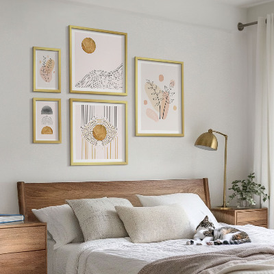 Set om 5 tavlor Snygga minimalistiska växter