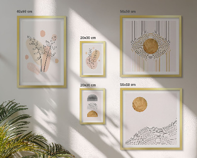Set om 5 tavlor Snygga minimalistiska växter