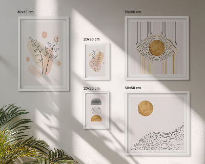 Set om 5 tavlor Snygga minimalistiska växter