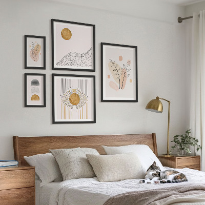 Set om 5 tavlor Snygga minimalistiska växter