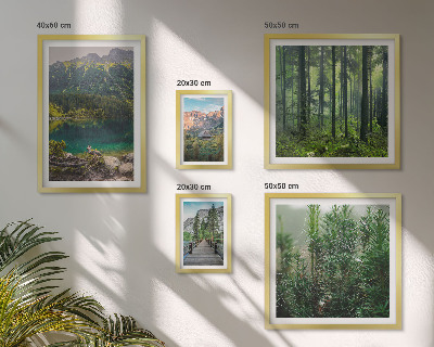 Väggdekoration tavelset Bergslandskap och skogar