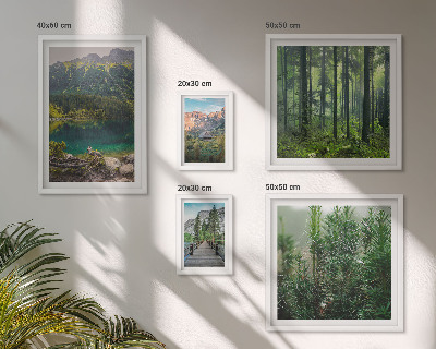 Väggdekoration tavelset Bergslandskap och skogar