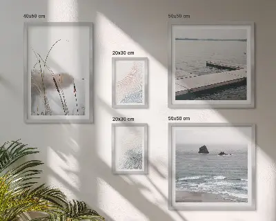 Tavelvägg Minimalistiska havslandskap med 5 tavlor