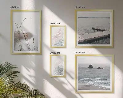 Tavelvägg Minimalistiska havslandskap med 5 tavlor