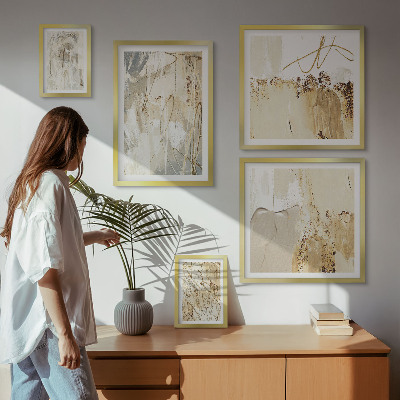 Väggdekoration tavelset Abstrakta minimalistiska kompositioner