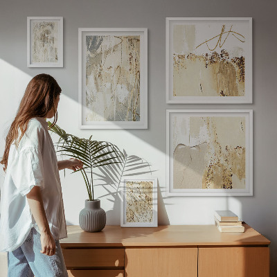 Väggdekoration tavelset Abstrakta minimalistiska kompositioner