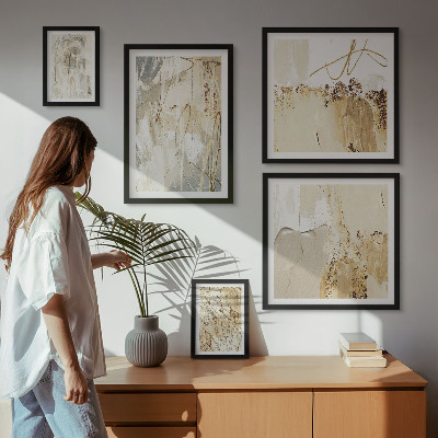 Väggdekoration tavelset Abstrakta minimalistiska kompositioner