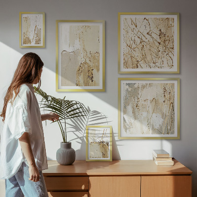 Set om 5 tavlor Abstrakta moderna texturer