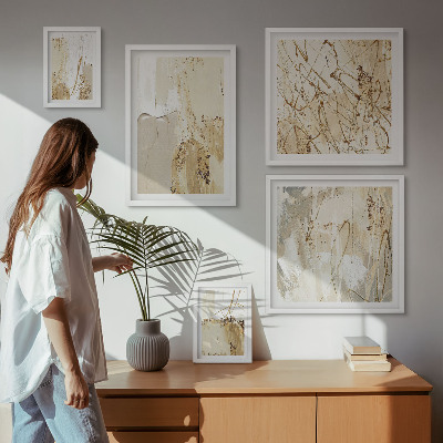 Set om 5 tavlor Abstrakta moderna texturer