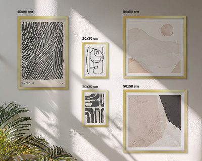 Set om 5 tavlor Minimalistiska jordmönster abstrakt