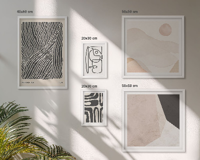 Set om 5 tavlor Minimalistiska jordmönster abstrakt