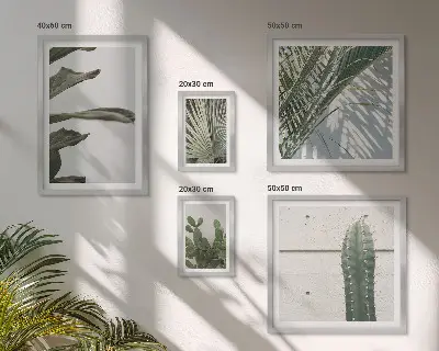 Moderna växtaccenter set om 5 tavlor