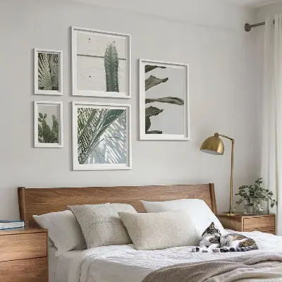 Moderna växtaccenter set om 5 tavlor